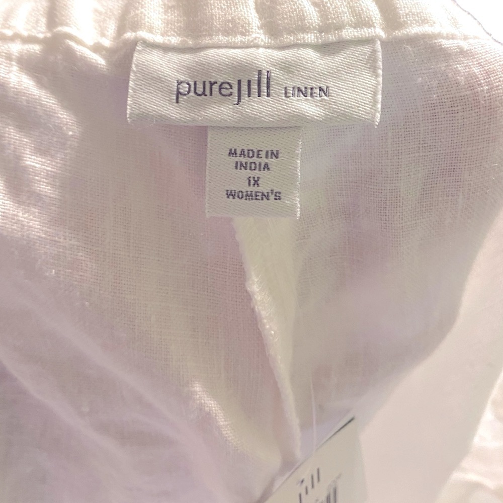 J. Jill White Elastic Waist Wide Leg & Cropped Pants NWT - Picture 10 of 12